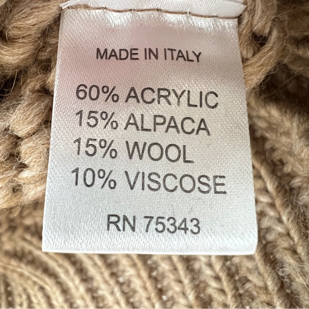Anthropologie Elsamanda Wool Alpaca Chunky Knit Pullover Sweater in Oatmeal - Picture 11 of 12